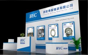 洛陽博盈軸承為配合9月份的中國國際軸承及其專用裝備展覽會訂制新楊本來更好的宣傳我們的BYC交叉滾子軸承